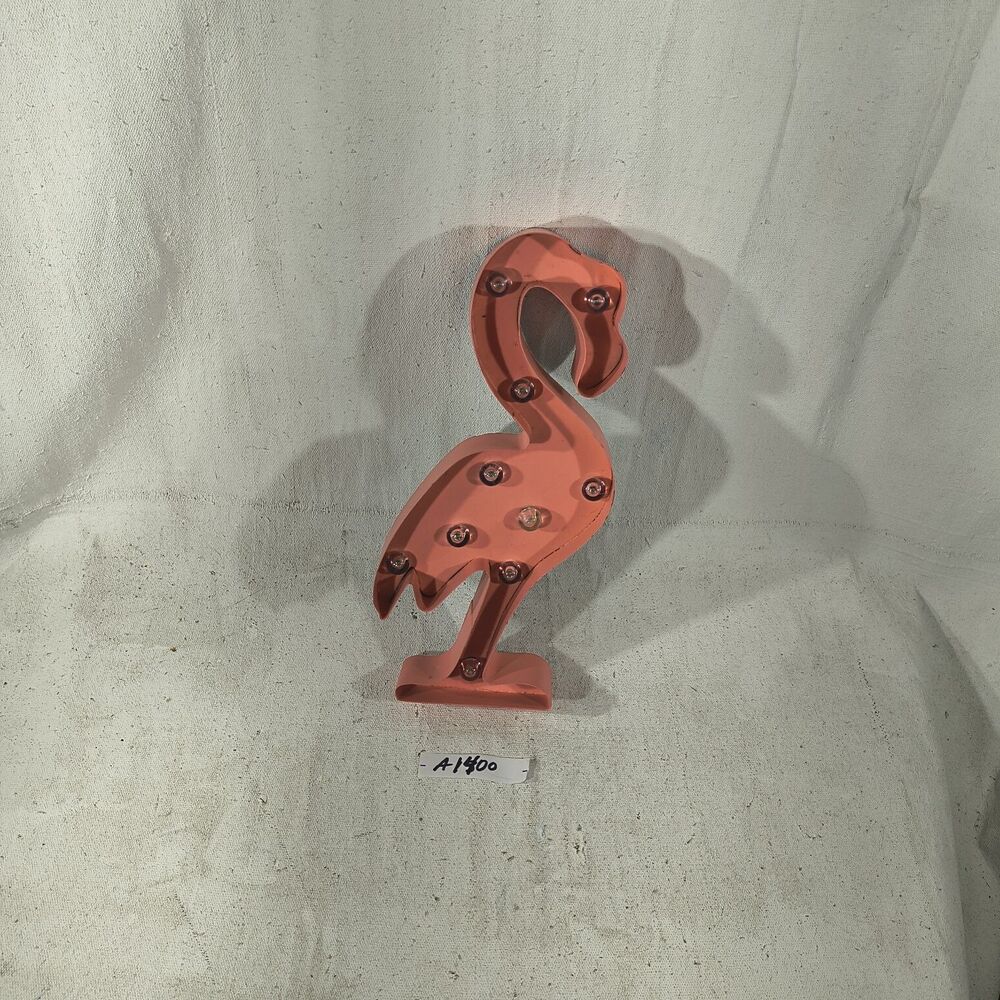 Flamingo Mini Marque Lite Up Require 2AA Battery 12 X 7 X 3